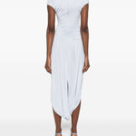 Abito midi plissettato in azzurro Self-Portrait - donna 