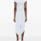 Abito midi plissettato in azzurro Self-Portrait - donna 
