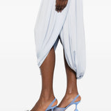 Abito midi plissettato in azzurro Self-Portrait - donna 