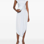 Abito midi plissettato in azzurro Self-Portrait - donna 