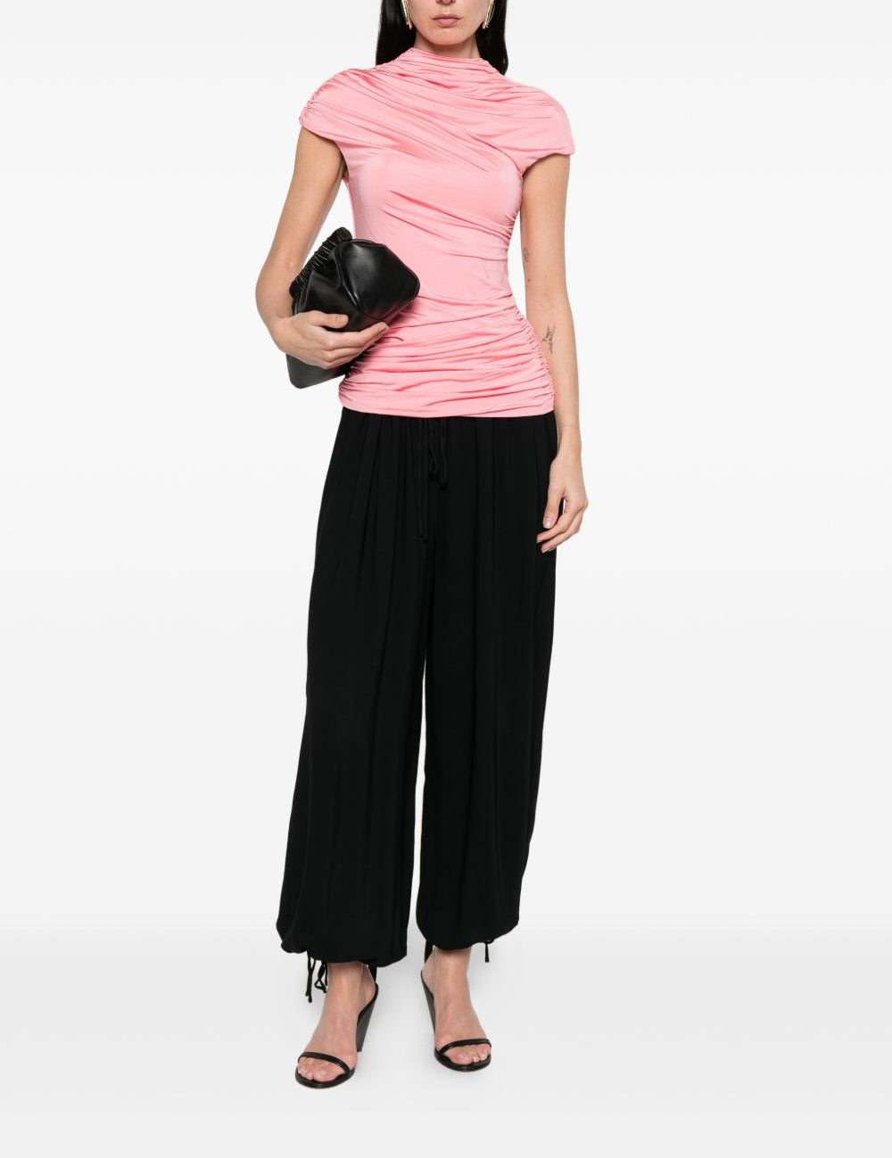 Top drappeggiato in rosa Self-portrait - donna 