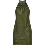 Abito corto olive in verde oliva Self-Portrait - donna 