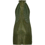 Abito corto olive in verde oliva Self-Portrait - donna 