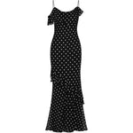 Abito lungo a pois in nero Self-Portrait - donna 