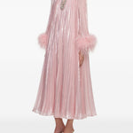 Abito midi con decorazione in rosa Self-Portrait - donna 