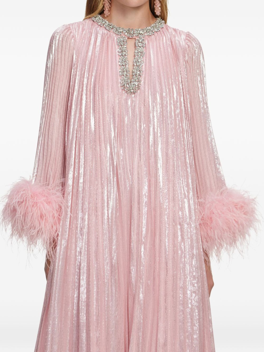 Abito midi con decorazione in rosa Self-Portrait - donna 