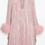 Abito midi con decorazione in rosa Self-Portrait - donna 