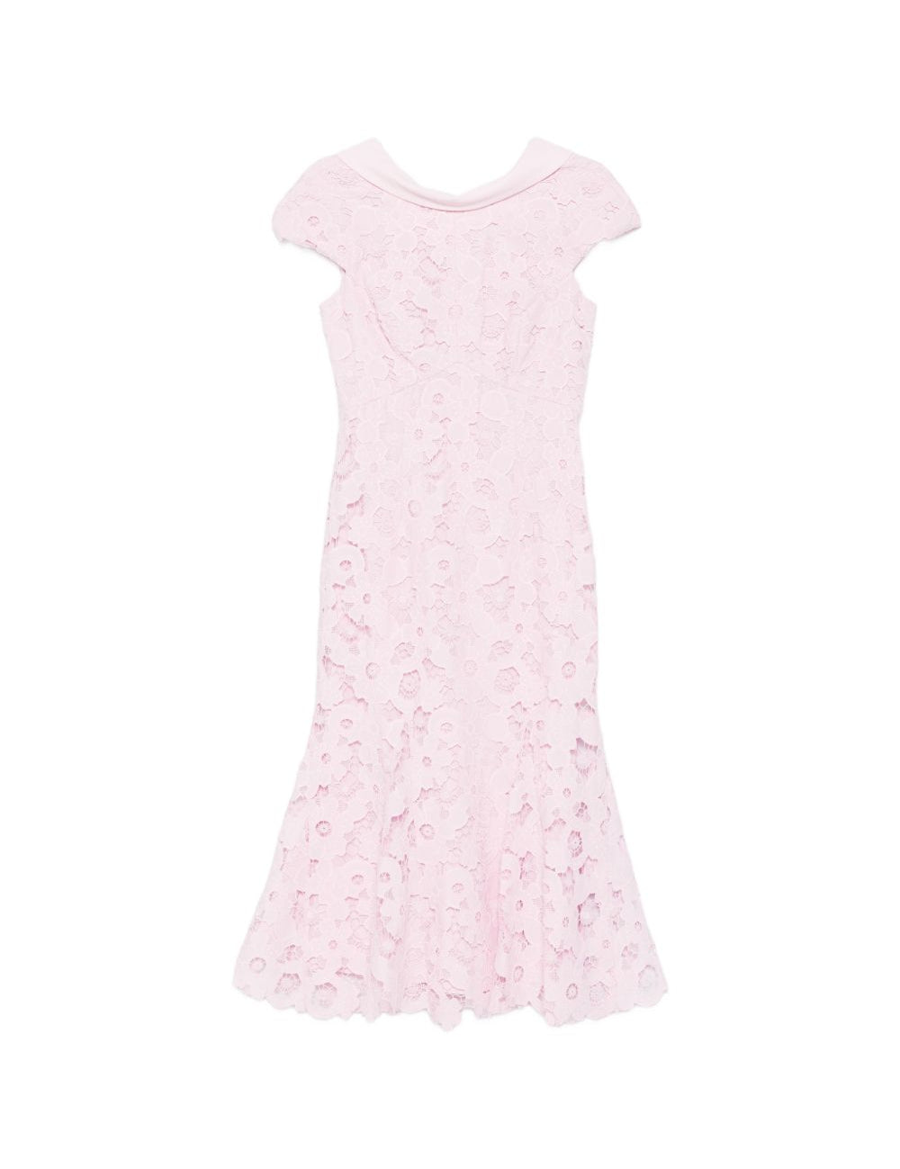 Abito midi con scollo ampio in rosa Self-Portrait - donna 
