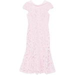 Abito midi con scollo ampio in rosa Self-Portrait - donna 