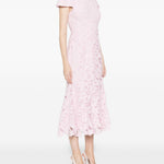 Abito midi con scollo ampio in rosa Self-Portrait - donna 