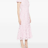 Abito midi con scollo ampio in rosa Self-Portrait - donna 