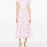 Abito midi con scollo ampio in rosa Self-Portrait - donna 