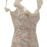 Abito lungo a fiori con ruches in rosa Self-Portrait - donna 