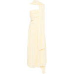 Abito lungo con foulard in giallo Self-Portrait - donna 