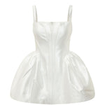 Abito corto svasato in bianco Self-Portrait - donna 