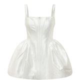 Abito corto svasato in bianco Self-Portrait - donna 