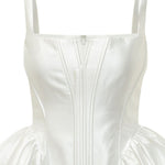 Abito corto svasato in bianco Self-Portrait - donna 