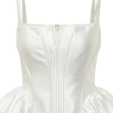 Abito corto svasato in bianco Self-Portrait - donna 
