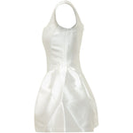 Abito corto svasato in bianco Self-Portrait - donna 