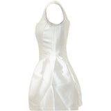 Abito corto svasato in bianco Self-Portrait - donna 