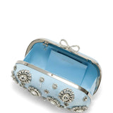 Clutch con decorazione in azzurro Self-Portrait - donna 