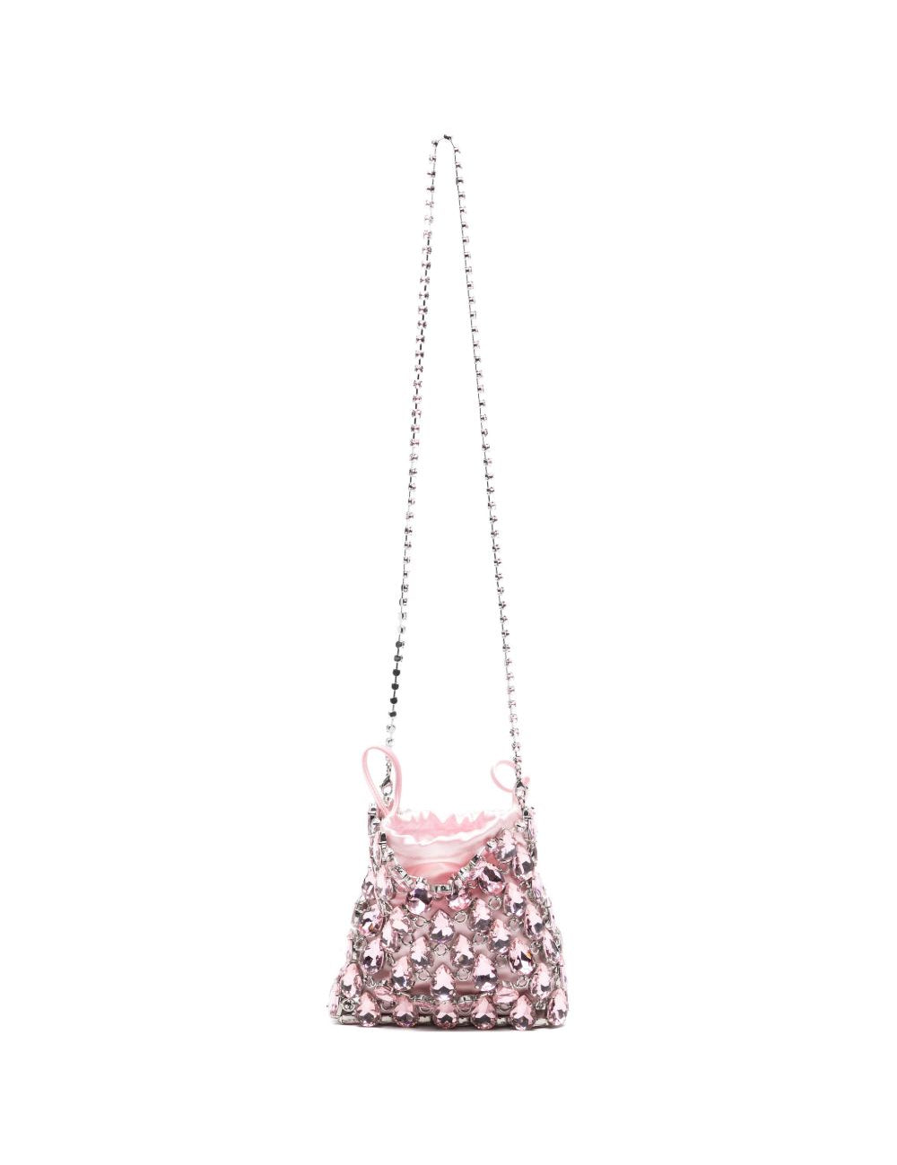 Borsa a tracolla chainmail in rosa Self-Portrait - donna 
