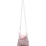 Borsa a tracolla chainmail in rosa Self-Portrait - donna 