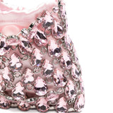 Borsa a tracolla chainmail in rosa Self-Portrait - donna 