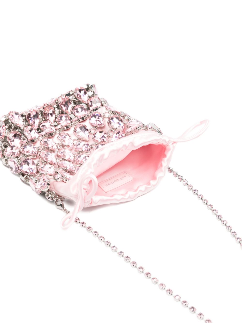 Borsa a tracolla chainmail in rosa Self-Portrait - donna 
