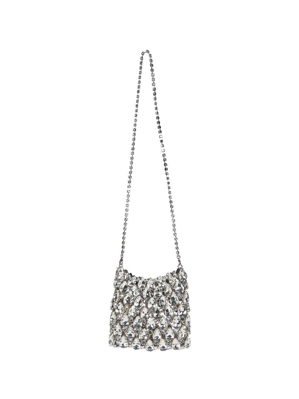 Borsa a tracolla chainmail in argento Self-Portrait - donna 