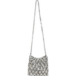 Borsa a tracolla chainmail in argento Self-Portrait - donna 