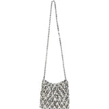 Borsa a tracolla chainmail in argento Self-Portrait - donna 
