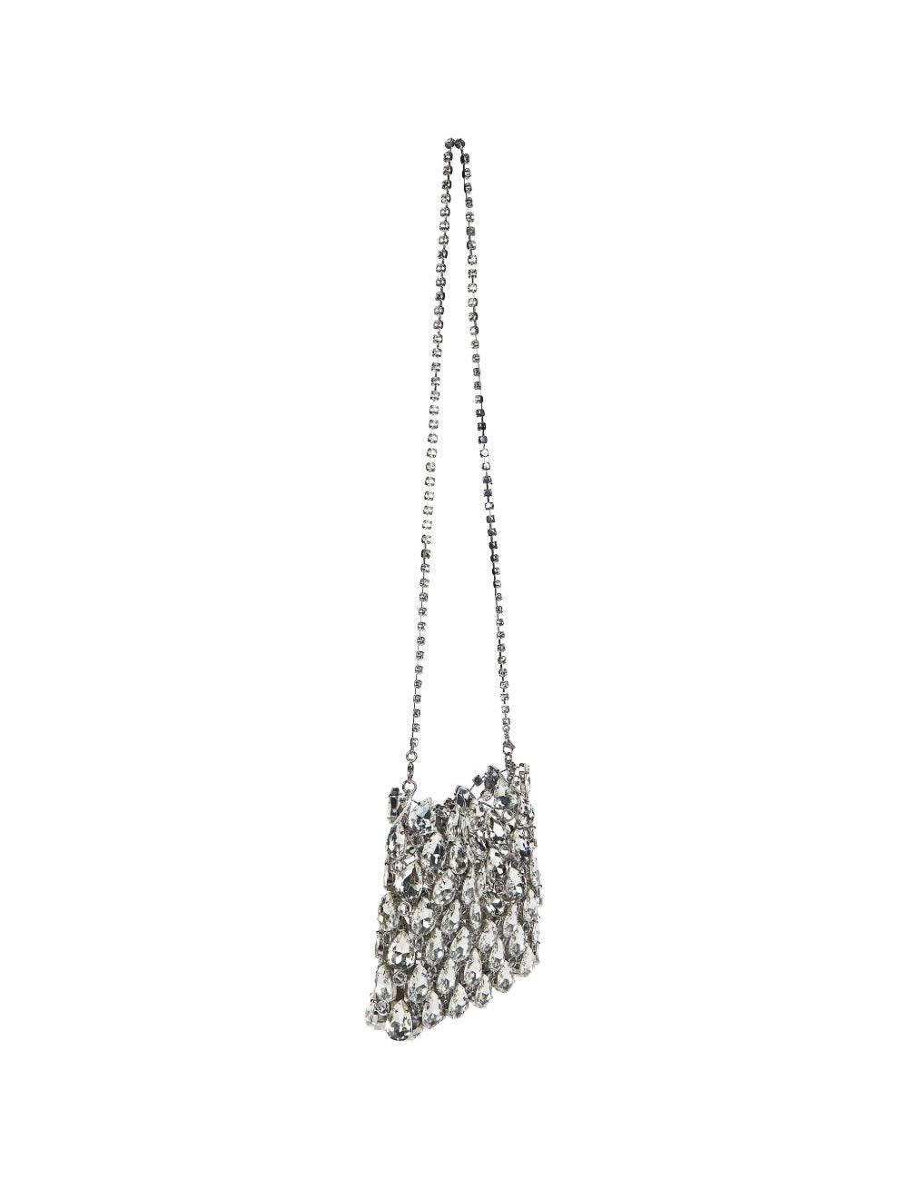 Borsa a tracolla chainmail in argento Self-Portrait - donna 