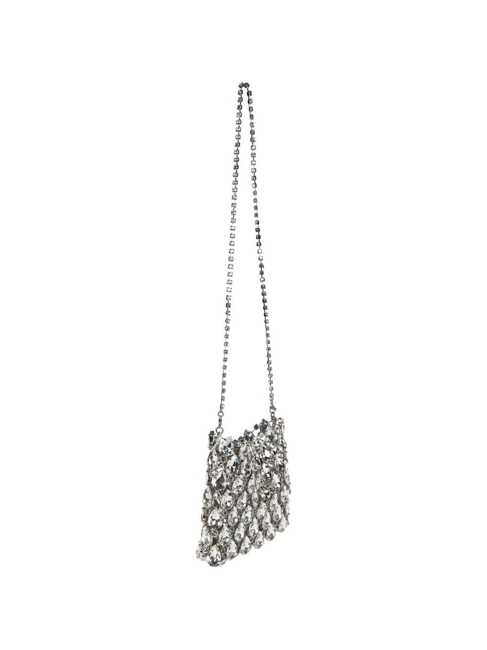 Borsa a tracolla chainmail in argento Self-Portrait - donna 