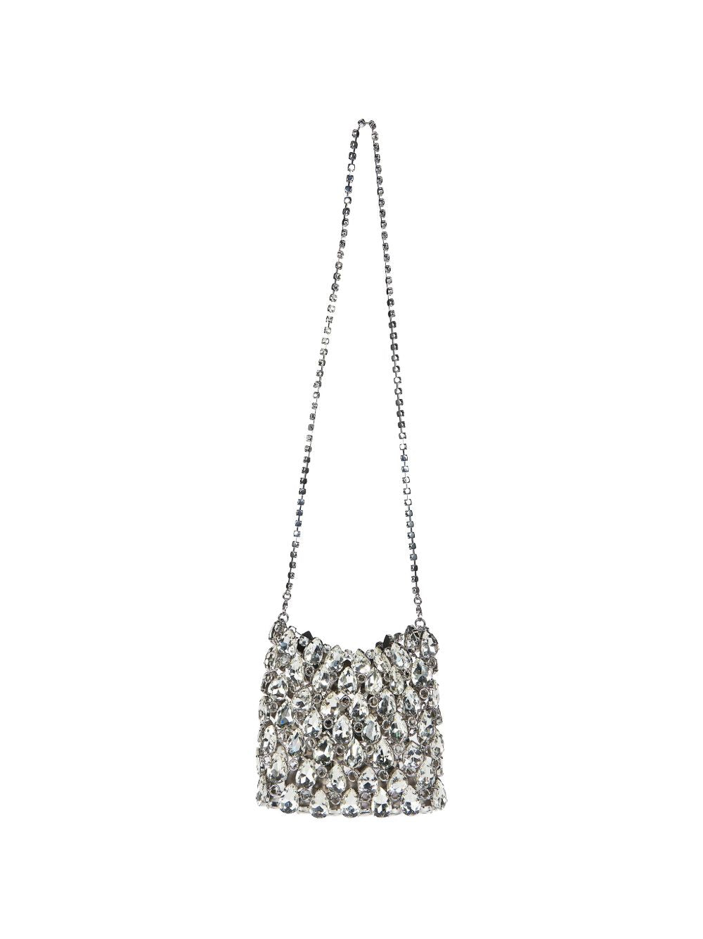 Borsa a tracolla chainmail in argento Self-Portrait - donna 