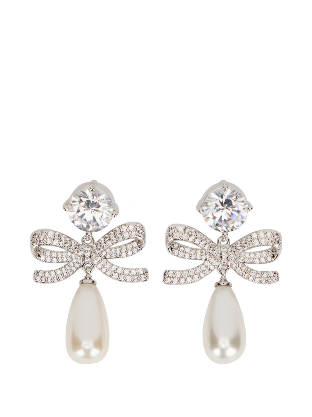 Orecchini con decorazione a fiocco in argento Self-portrait - donna 