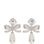 Orecchini con decorazione a fiocco in argento Self-portrait - donna 
