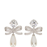Orecchini con decorazione a fiocco in argento Self-portrait - donna 