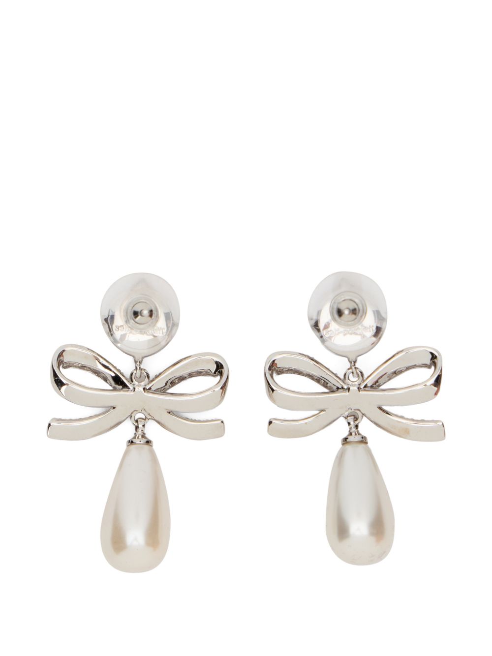 Orecchini con decorazione a fiocco in argento Self-portrait - donna 