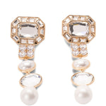 Orecchini con design a goccia in oro Self-portrait - donna 