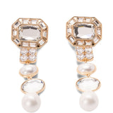 Orecchini con design a goccia in oro Self-portrait - donna 