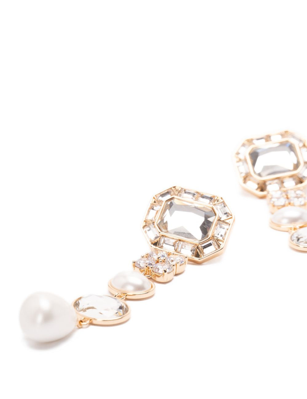 Orecchini con design a goccia in oro Self-portrait - donna 