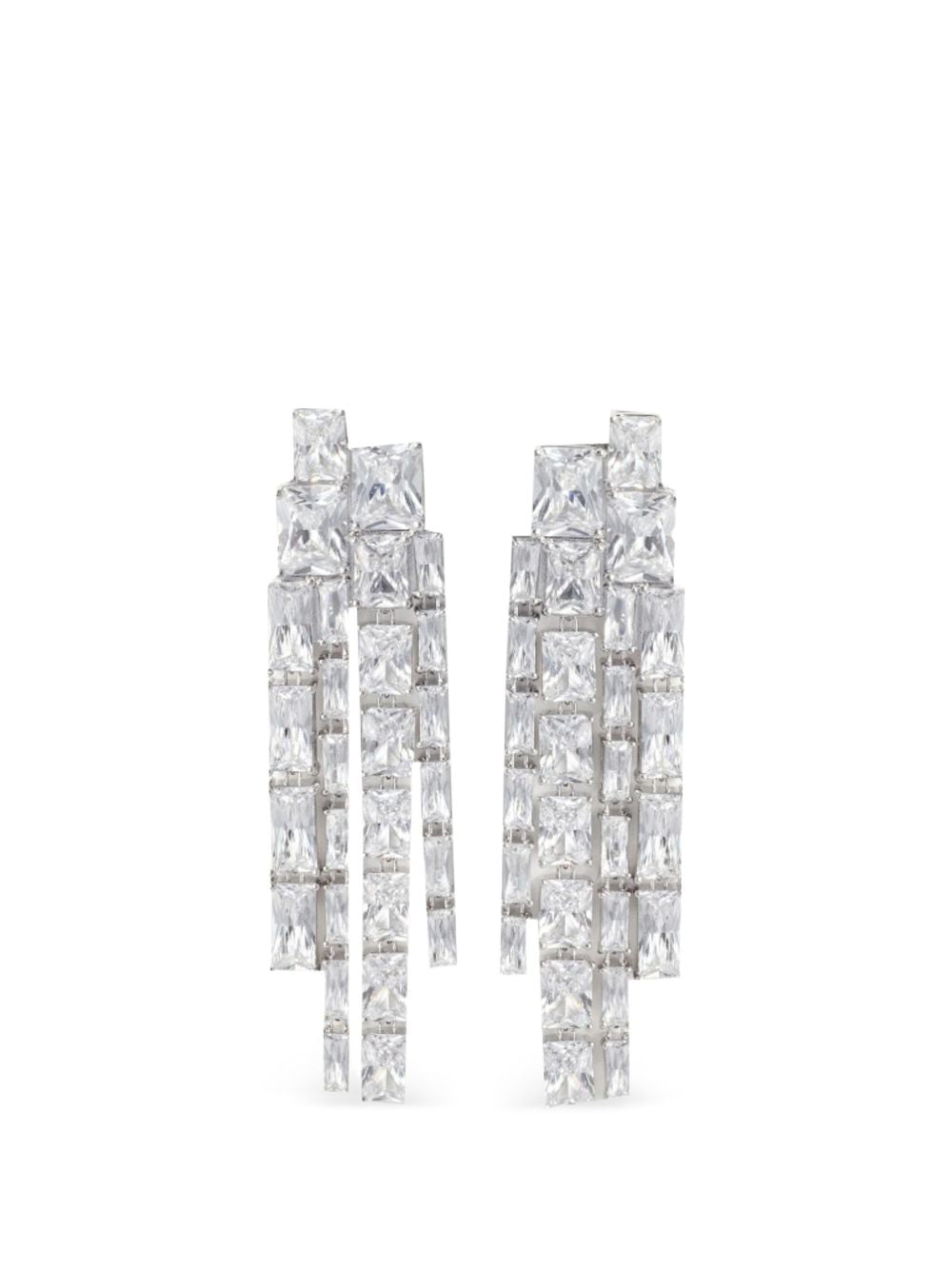 Orecchini con cristalli in argento Self-portrait - donna 