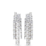 Orecchini con cristalli in argento Self-portrait - donna 