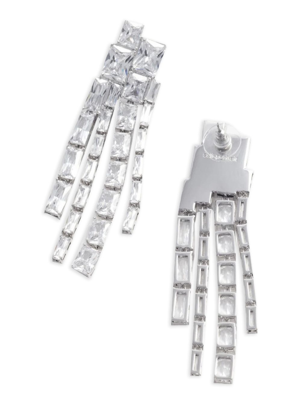 Orecchini con cristalli in argento Self-portrait - donna 