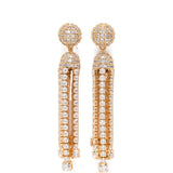 Orecchini pendenti decorati con cristalli in oro Self-portrait - donna 