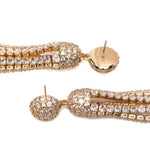 Orecchini pendenti decorati con cristalli in oro Self-portrait - donna 