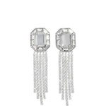 Orecchini di cristallo in argento Self-portrait - donna 
