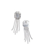Orecchini di cristallo in argento Self-portrait - donna 