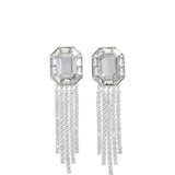Orecchini di cristallo in argento Self-portrait - donna 